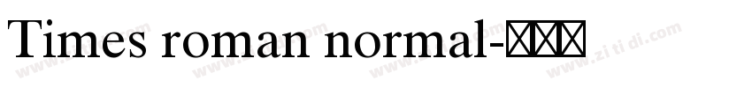 Times roman normal字体转换